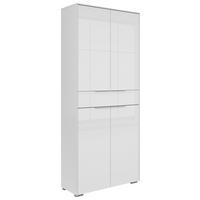 SCHRANK - Weiß, KONVENTIONELL, Glas/Holzwerkstoff (81/199/37cm) - Voleo