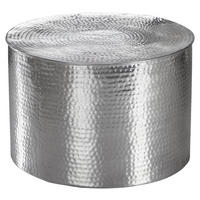 DOHÁNYZÓASZTAL fém 61/61/40,5 cm   - ezüst, Lifestyle, fém (61/61/40,5cm) - MID.YOU