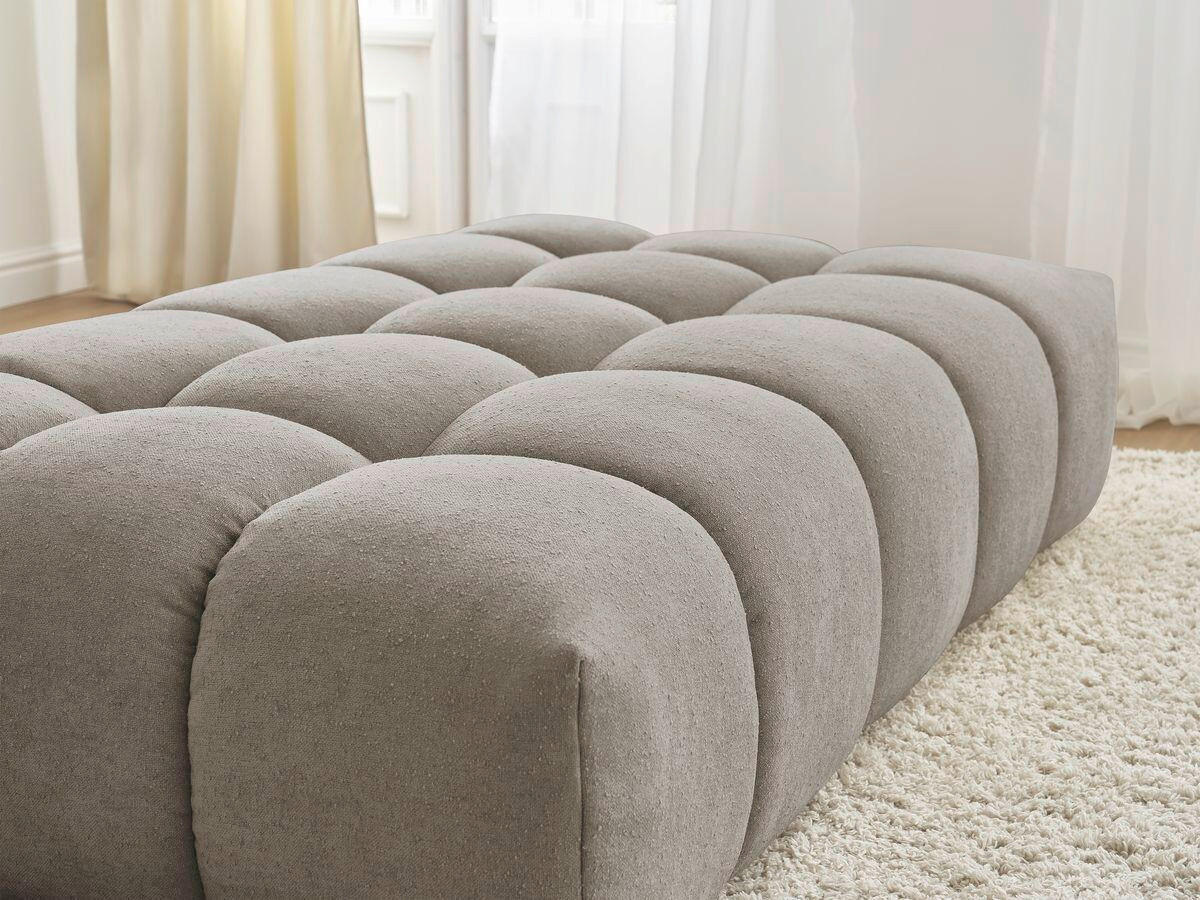 HOCKER EVEREST Struktur Taupe  - Taupe/Schwarz, MODERN, Kunststoff/Textil (166/100/40cm)