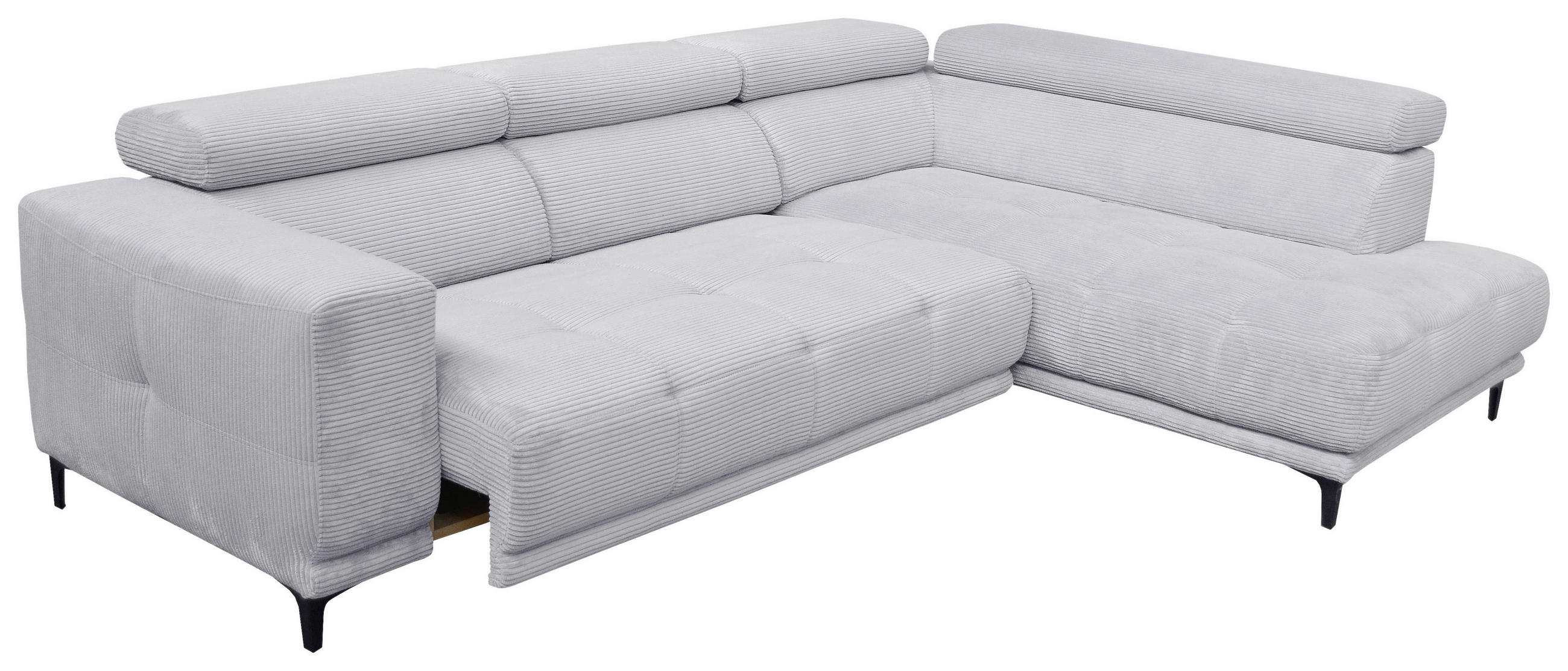 ÜLŐGARNITÚRA textil szürke  - fekete/szürke, Basics, textil (304/210cm) - Xora