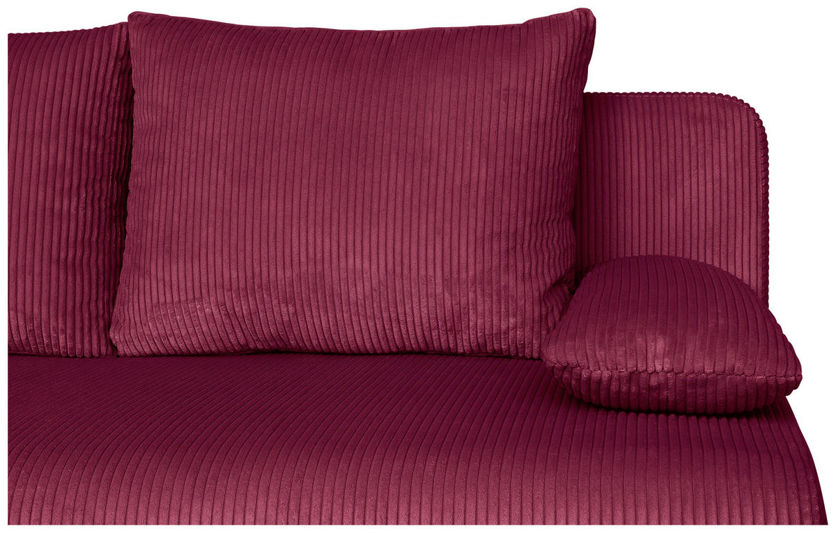 SCHLAFSOFA  mit Liegefunktion, Rücken echt Rot  - Chromfarben/Rot, Design, Kunststoff/Textil (193/86/85cm) - P & B
