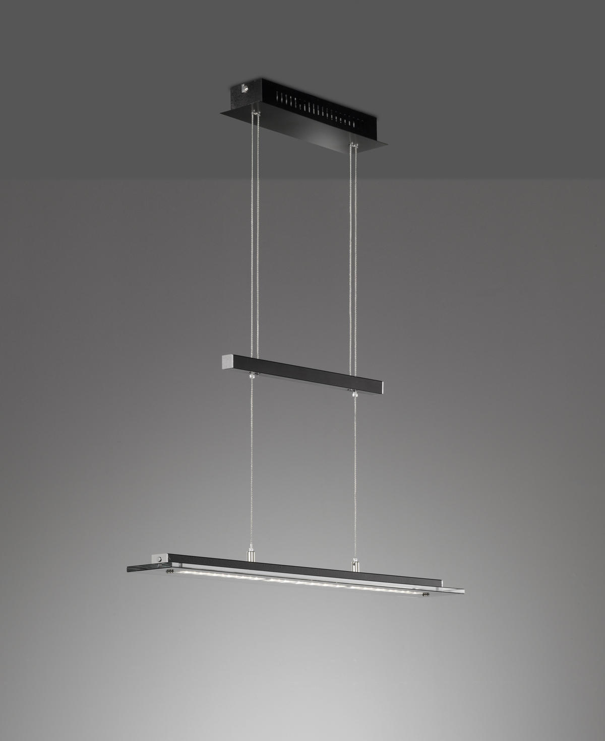 LED SVJETILJKA VISEĆA    88/9/80-150 cm    Tenso  - boje kroma/crna, Trend, staklo/metal (88/9/80-150cm)