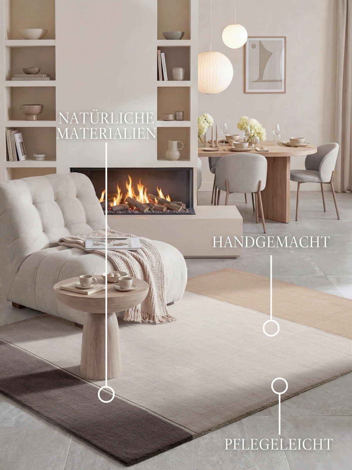 WOLLTEPPICH 160/230 cm Kollektion 1888 Quentin Braun, Creme, Beige rechteckig  - Beige/Creme, Basics, Textil (160/230cm) - Villeroy & Boch