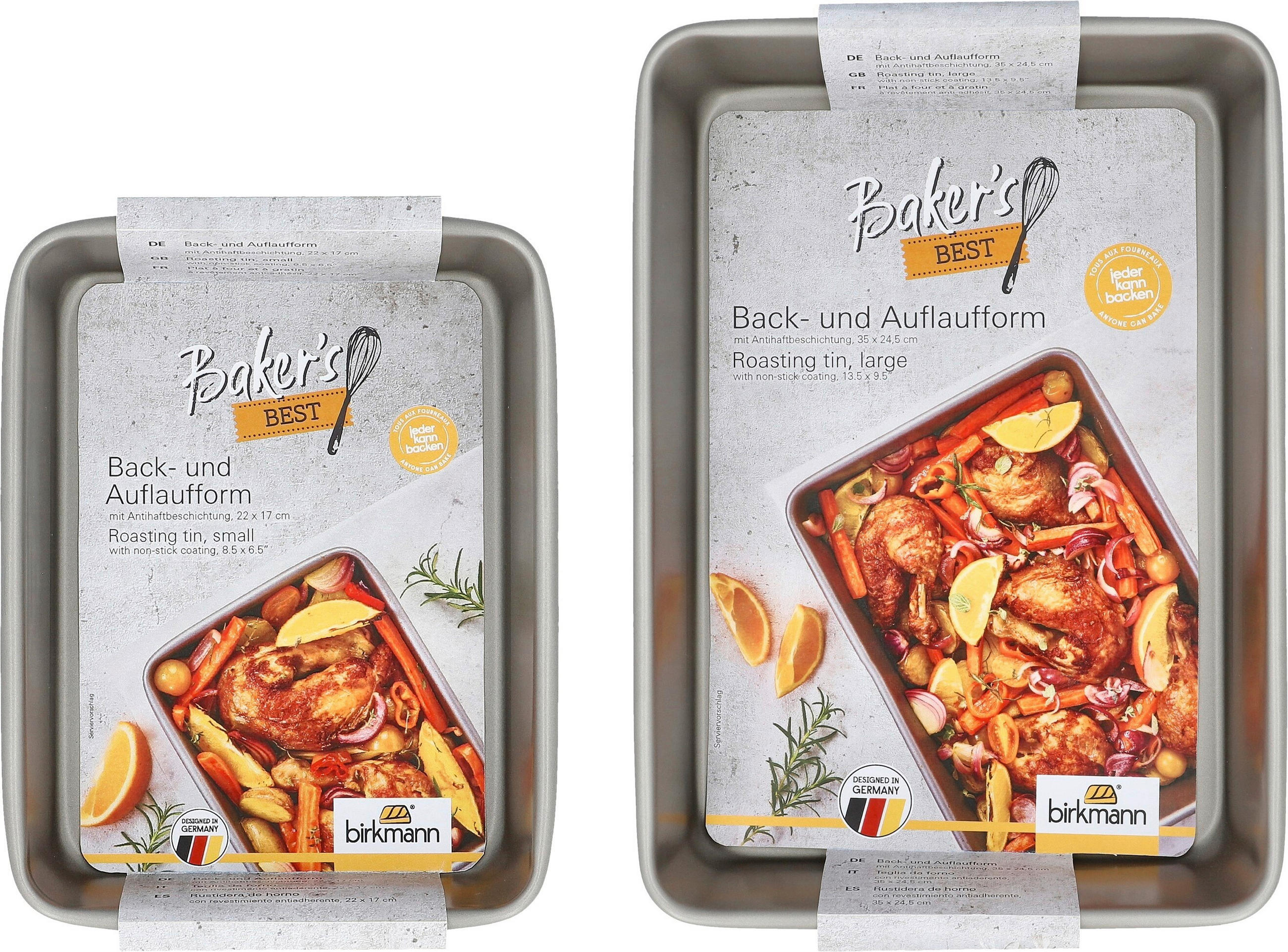 AUFLAUFFORMENSET Metall 2-teilig  - Silberfarben, KONVENTIONELL, Metall - Birkmann