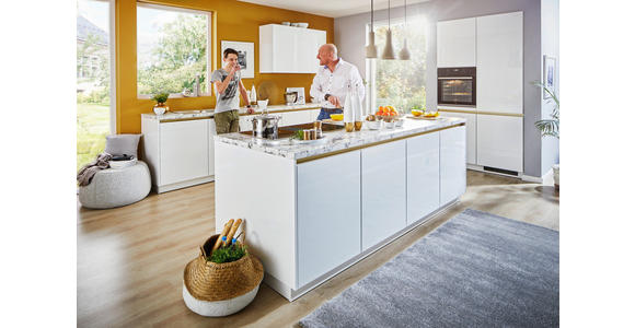 EINBAUKÜCHE   - Weiß, Design, Holzwerkstoff - Novel