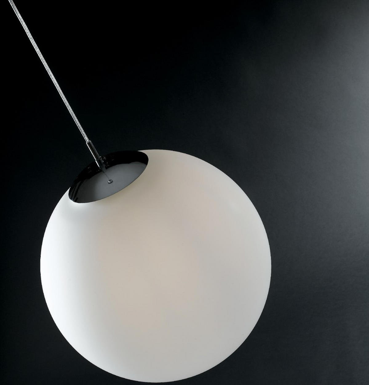 HÄNGELEUCHTE 35/100 cm  - Chromfarben/Weiß, KONVENTIONELL, Glas/Metall (35/100cm)