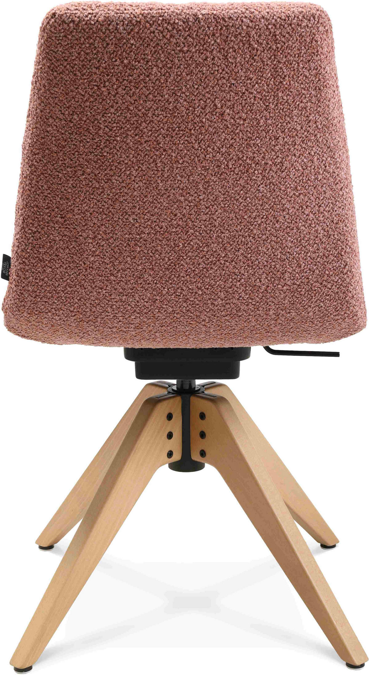STUHL  in Flachgewebe  - Eichefarben/Rosa, Design, Holz/Textil (46/82,5-85,25/55cm) - Johann Jakob