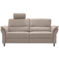 3-SITZER-SOFA  in Lederlook Beige  - Beige/Schwarz, MODERN, Holz/Textil (192/90/89cm) - Livetastic