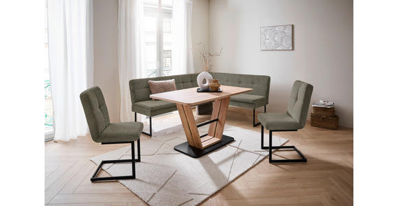 STUHL  Stoffauswahl Webstoff  - Taupe/Schwarz, Design, Textil/Metall (45/92,5/62cm) - Novel