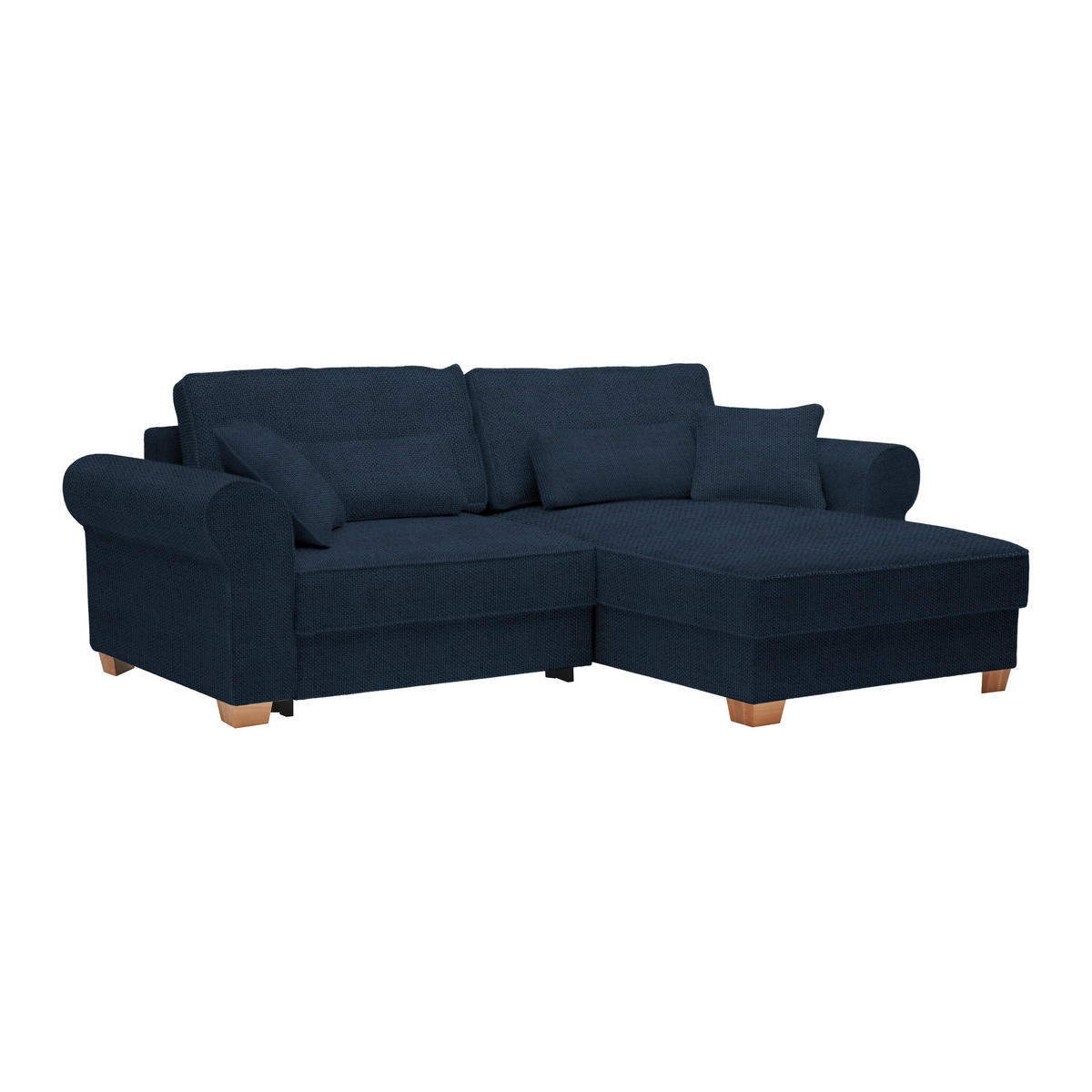 HÖRNSOFFA i mörkblå  - mörkblå, Modern, trämaterial/trä (255/185cm) - MID.YOU