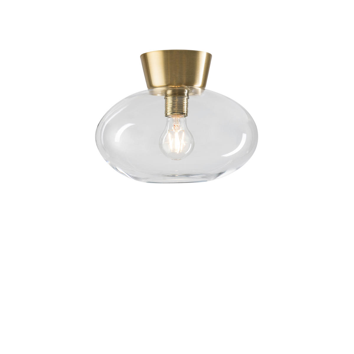 DECKENLEUCHTE  27/21,2 cm    - Klar/Messingfarben, KONVENTIONELL, Glas/Metall (27/21,2cm) - Belid