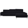 ECKSOFA  in Webstoff Anthrazit  308/205 cm  - Anthrazit/Alufarben, Design, Textil (308/205cm) - Sedda