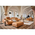 ECKSOFA  in Echtleder Hellbraun  225/355 cm  - Hellbraun/Anthrazit, Design, Leder/Metall (225/355cm) - Johann Jakob