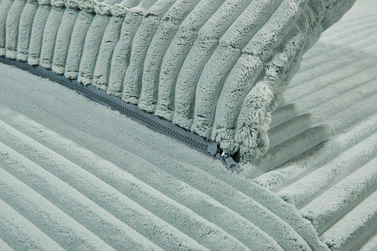 SCHLAFSOFA  mit Cord Pastellgrün  - Pastellgrün/Schwarz, KONVENTIONELL, Kunststoff/Textil (211/96/105cm) - Carryhome