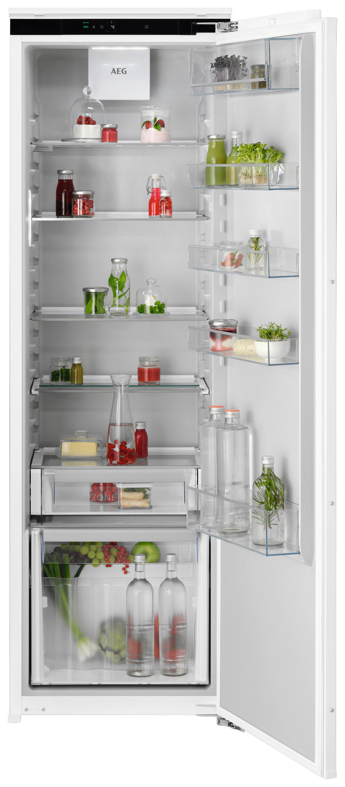 KÜHLSCHRANK 54,6/177,2/54,9 cm NSK6D181ES  - Weiß, Basics, Glas/Kunststoff (54,6/177,2/54,9cm) - AEG