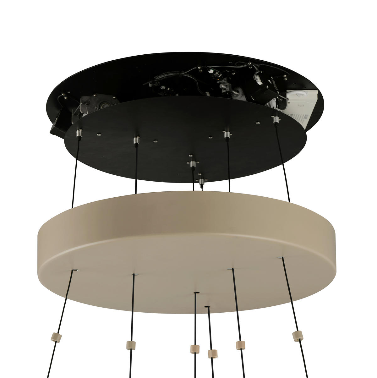 LED-HÄNGELEUCHTE Cromer 72,5/200 cm  - Beige/Grau, Design, Metall (72,5/200cm) - Trio Leuchten