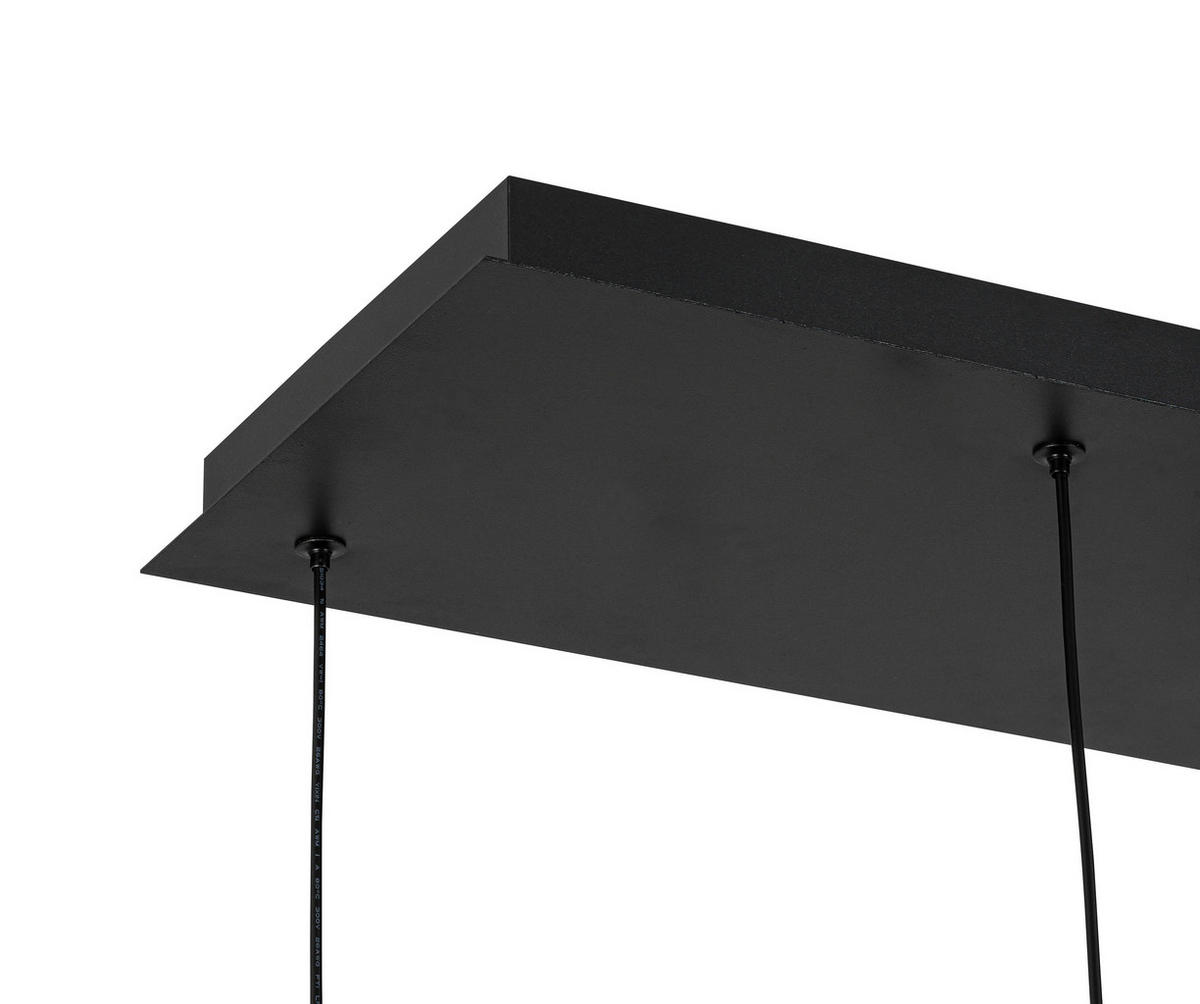 LED-HÄNGELEUCHTE 73/23/120 cm  - Chromfarben/Schwarz, Design, Glas/Metall (73/23/120cm) - Novel