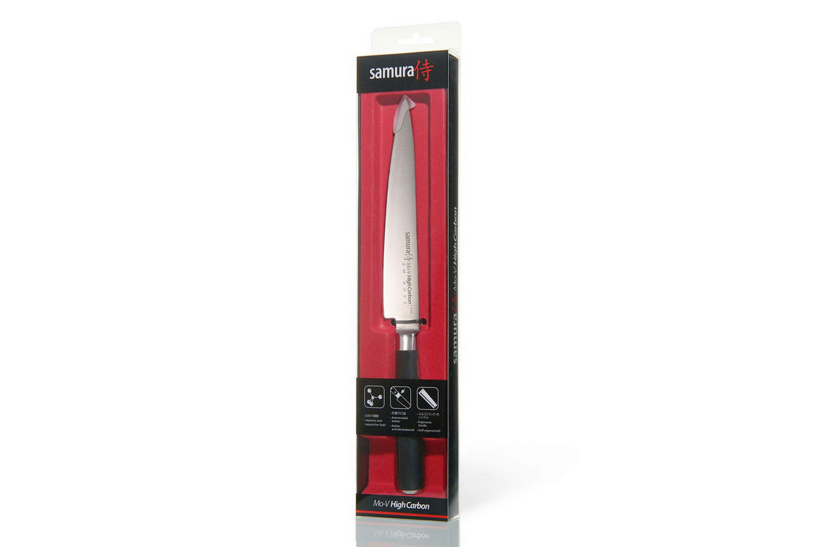 NOŽ UNIVERZALNI  MO-V        27 cm    oplemenjeni čelik - srebrne boje/crna, Basics, drvni materijal/metal (27cm) - Samura
