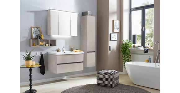 WASCHTISCHKOMBI 91 cm  - Sandfarben/Weiß, Design, Keramik/Holzwerkstoff (91cm) - Dieter Knoll