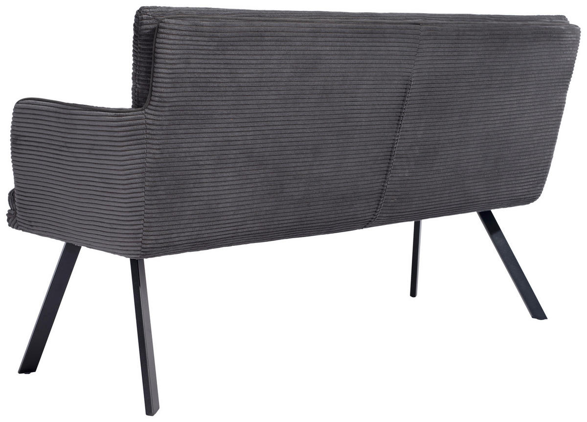 SITTBÄNK i metall, textil blågrå  - blågrå/svart, Design, metall/textil (170/88/65cm) - Stylife