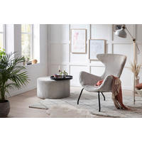 RELAXSESSEL Cord    - Schwarz/Grau, MODERN, Textil/Metall (78/96/77cm) - Livetastic