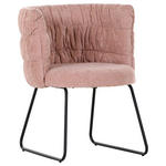 STUHL  Stoffauswahl Flachgewebe  - Schwarz/Rosa, Basics, Textil/Metall (62/80/62cm) - Carryhome