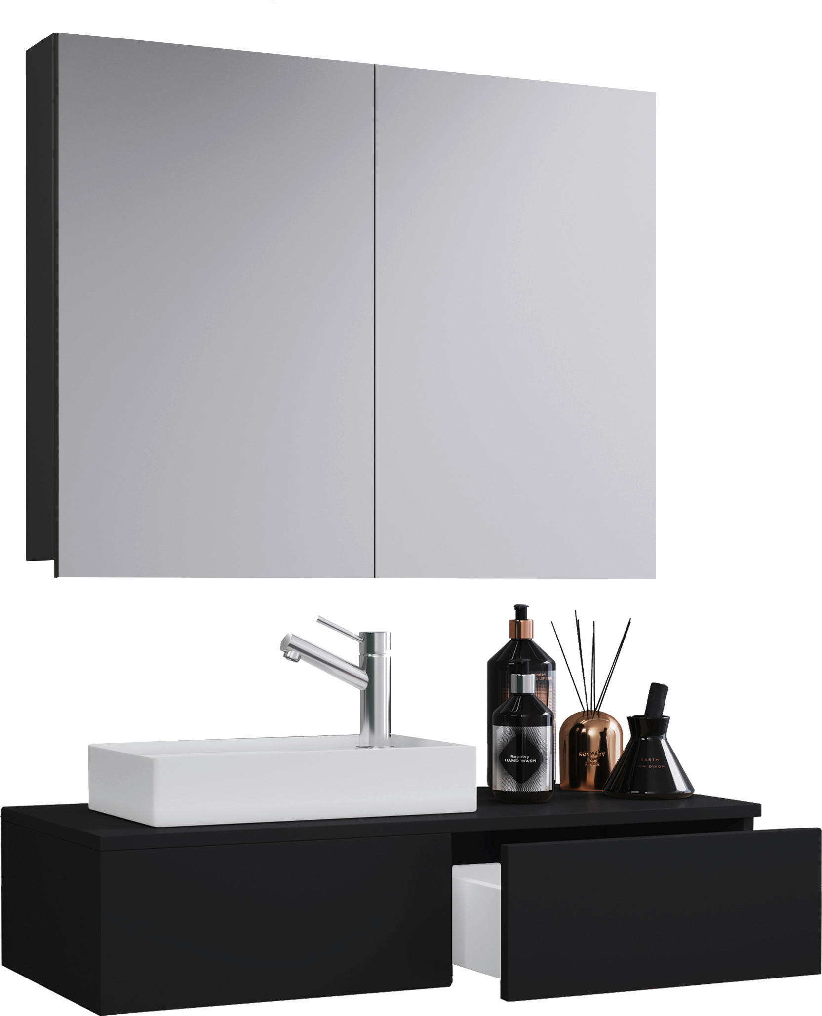 BADRUM 85 cm svart /85 cm