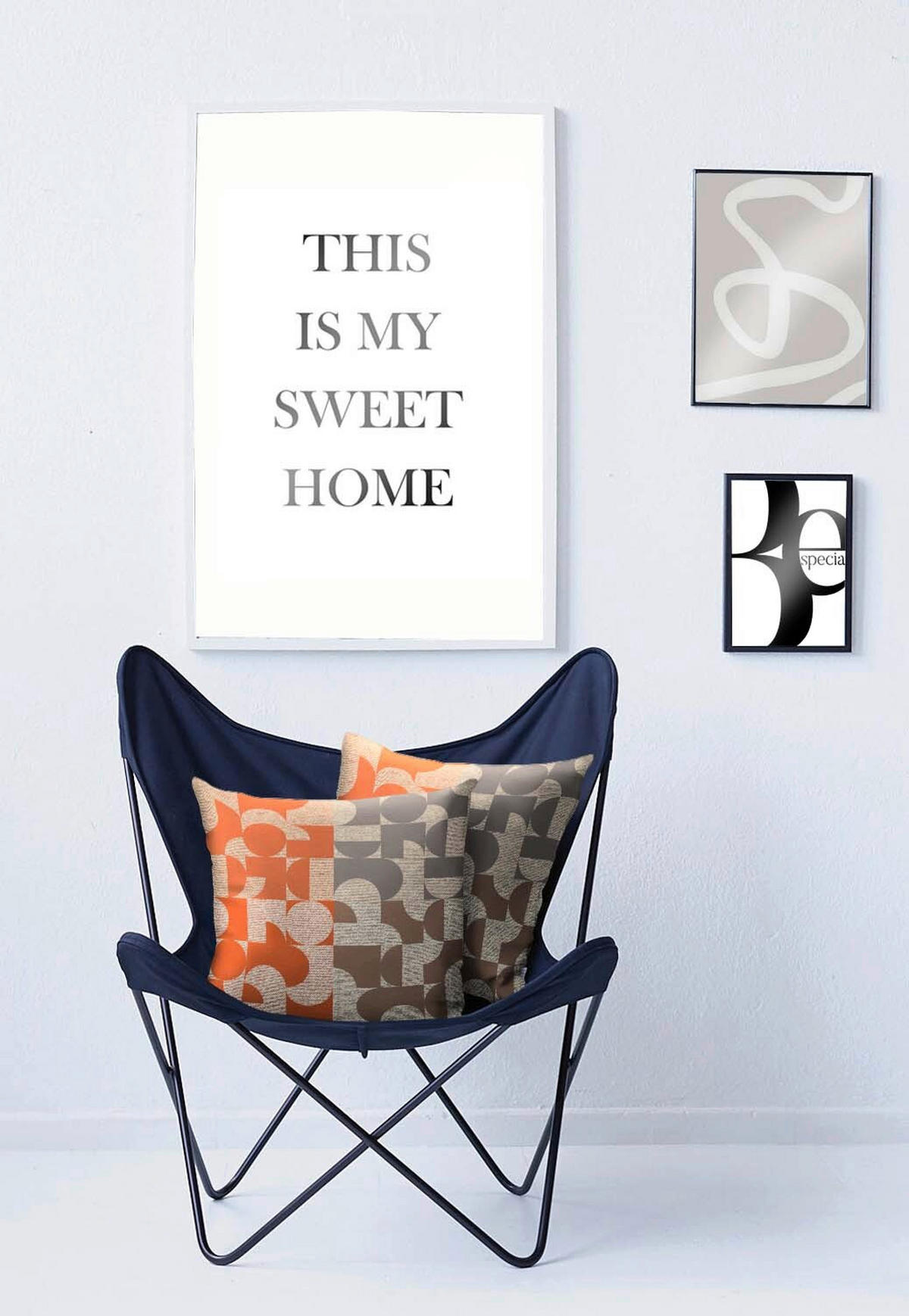 KISSENHÜLLE 49/49 cm  - Beige/Orange, Design, Textil (49/49cm) - Apelt