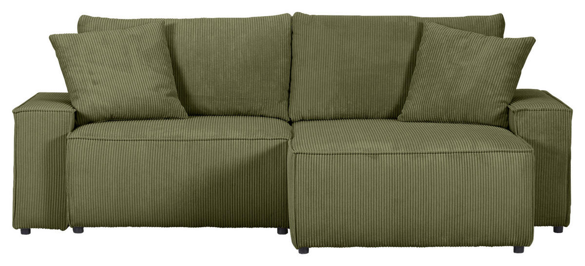 HÖRNSOFFA i manchester mörkgrön  - svart/mörkgrön, Klassisk, textil/plast (250/153cm) - MID.YOU