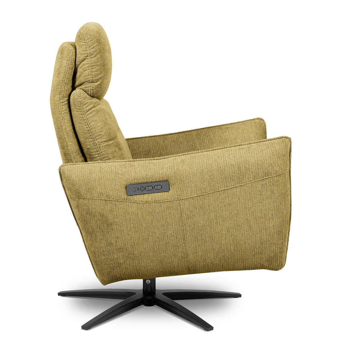 RELAXSESSEL in Textil Hellgrün  - Schwarz/Hellgrün, Design, Textil/Metall (77/107/88cm) - Livetastic