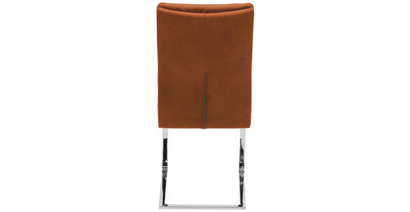 SCHWINGSTUHL in Stahl Mikrofaser - Chromfarben/Beige, Design, Textil/Metall (47/100/64cm) - Novel