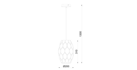 HÄNGELEUCHTE 20/130 cm  - Schwarz, Trend, Metall (20/130cm) - Novel