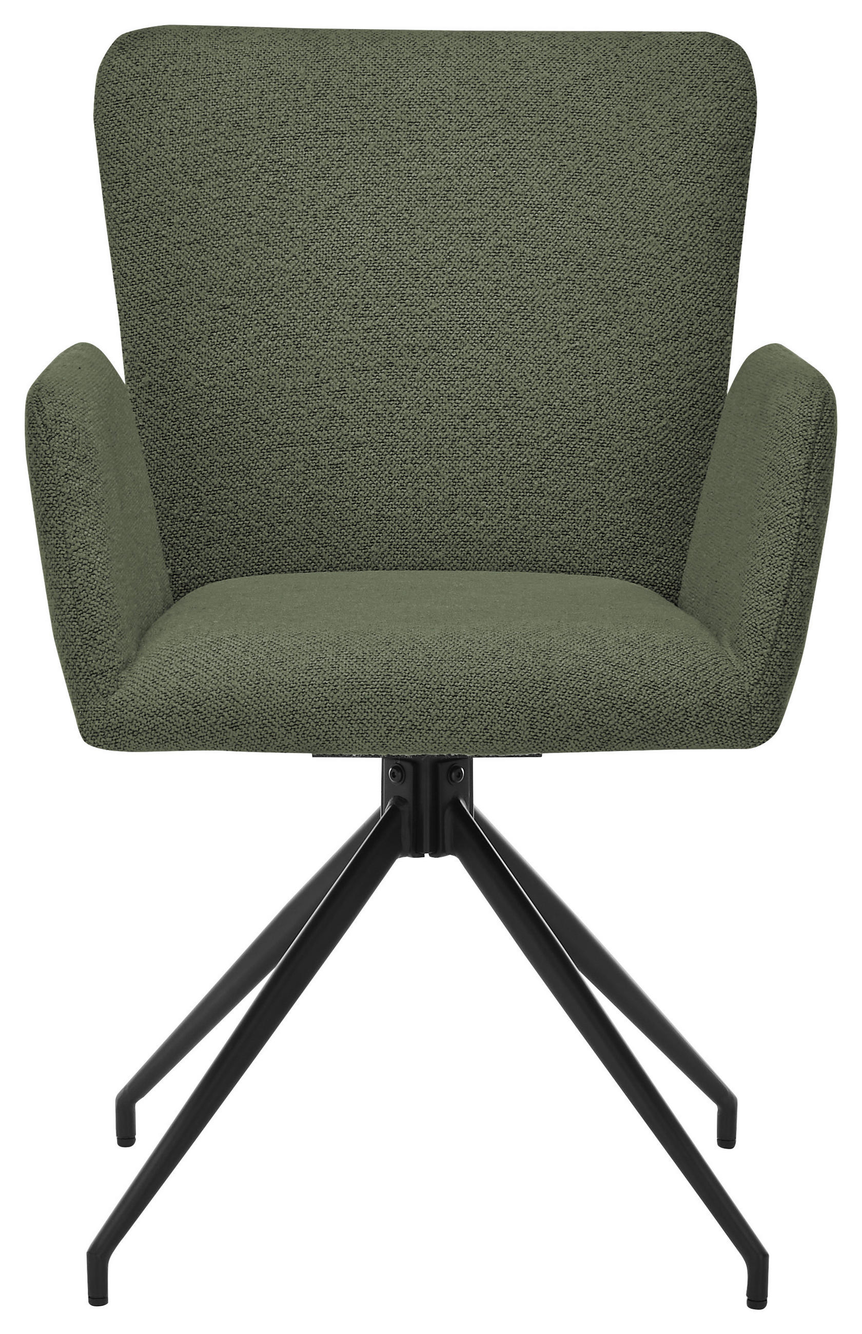 ARMLEHNSTUHL  in Stahl Bouclé  - Schwarz/Grün, Trend, Textil/Metall (57/86/61,5cm) - SetOne by Musterring