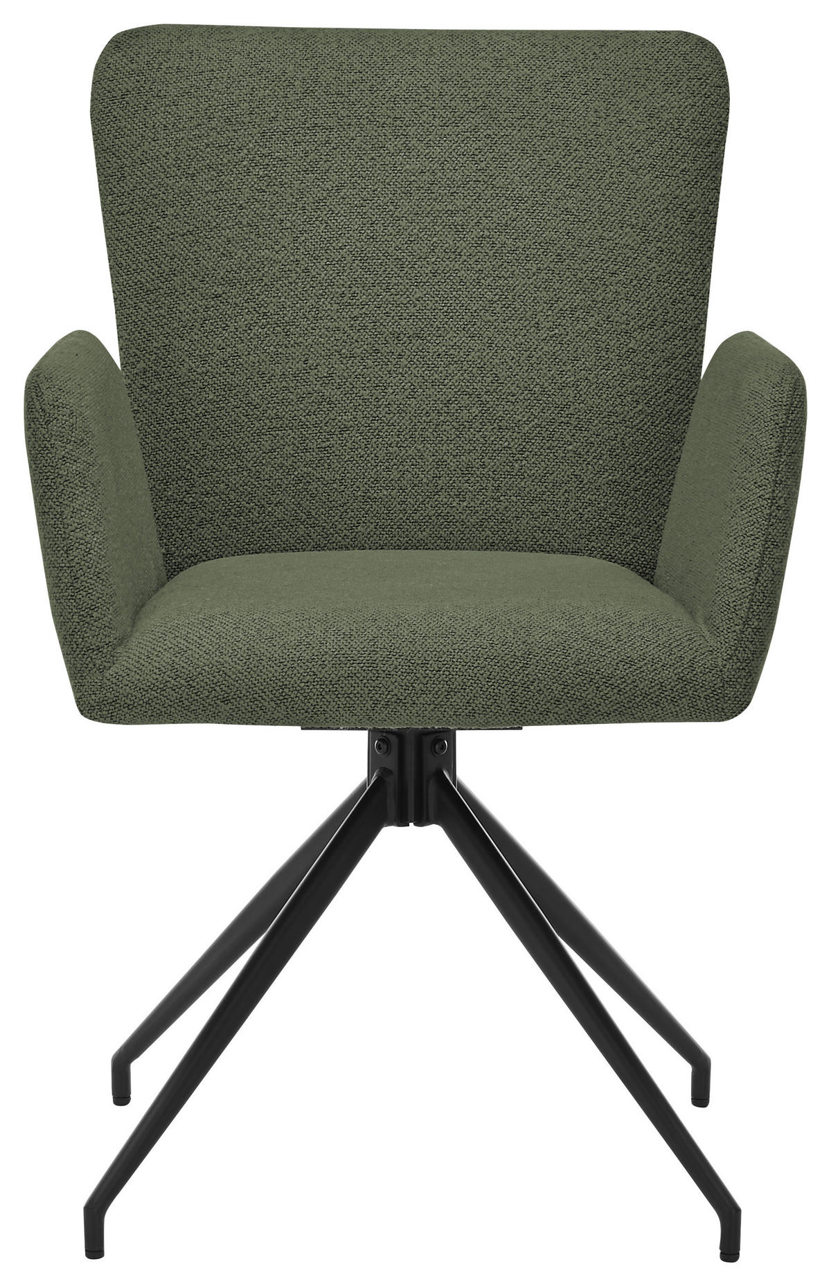 ARMLEHNSTUHL  in Stahl Bouclé  - Schwarz/Grün, Trend, Textil/Metall (57/86/61,5cm) - SetOne by Musterring