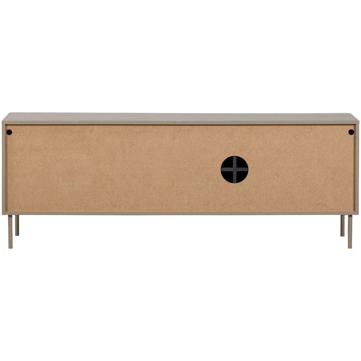 LOWBOARD Gunnar 154/56/44 cm  stehend, hängend  - Schlammfarben, Design, Holz/Metall (154/56/44cm) - Livetastic