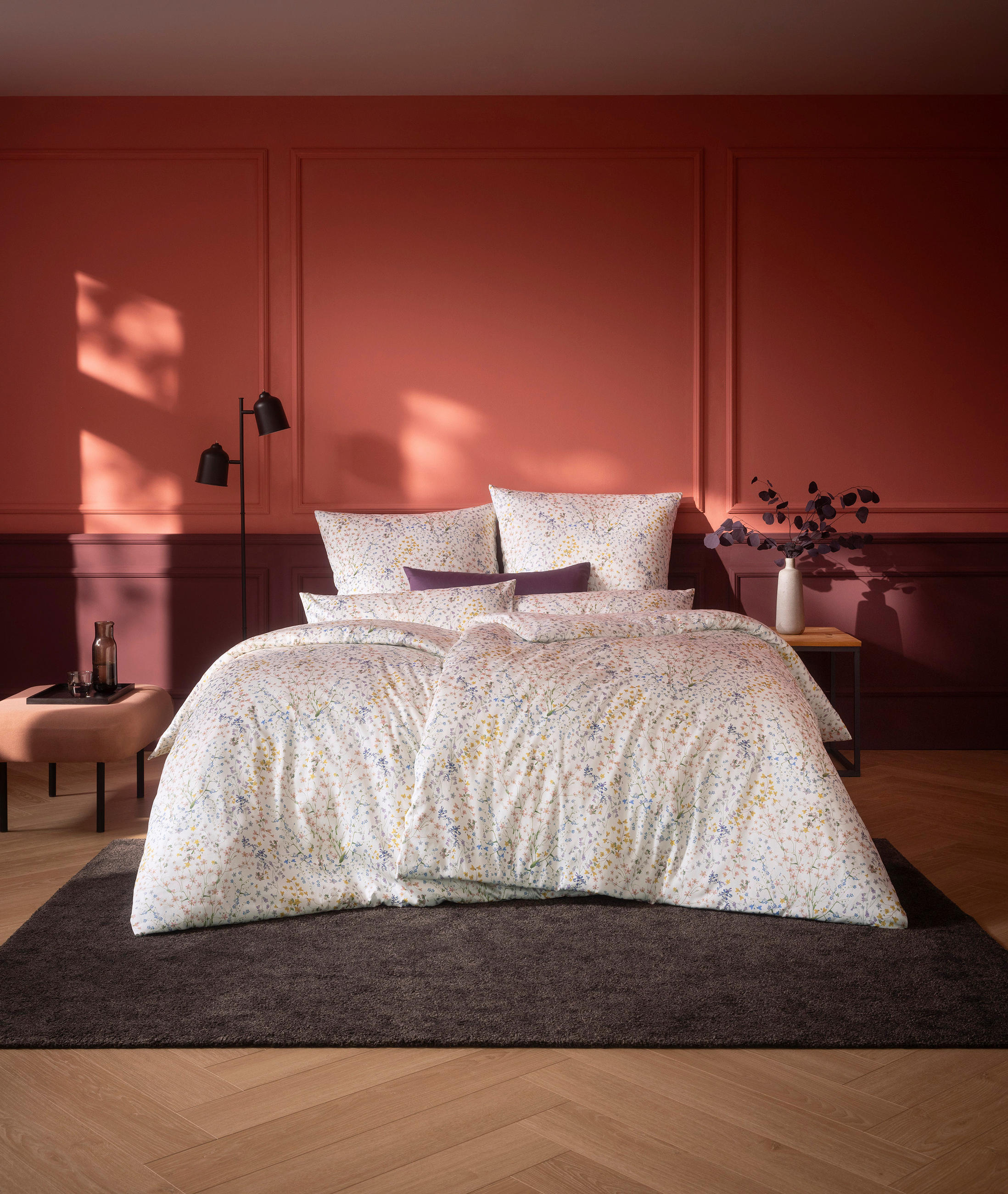 POSTELJNINA Atelier 140/200 cm mako saten večbarvno  - večbarvno, Konvencionalno, tekstil (140/200cm) - Estella