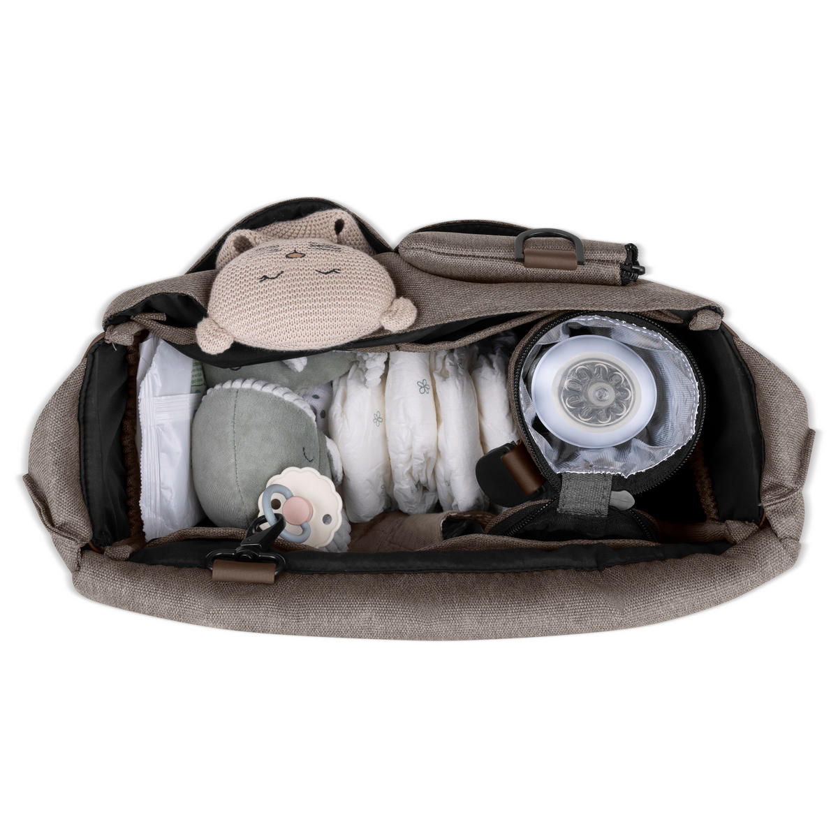 KINDERWAGENSET  Salsa 5 Air Frühjahrs-Set  Nature  - Graubraun/Schwarz, Basics, Textil/Metall (63/118/95.5cm) - ABC Design