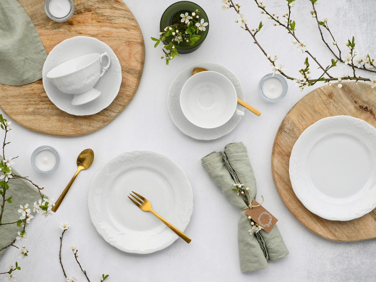 KAFFEESERVICE Weiß Frederike weiss 18-teilig  - Weiß, Basics, Keramik - Creatable