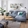 ECKSOFA in Feincord Anthrazit  280/205 cm  - Anthrazit/Schwarz, Design, Textil/Metall (280/205cm) - Xora