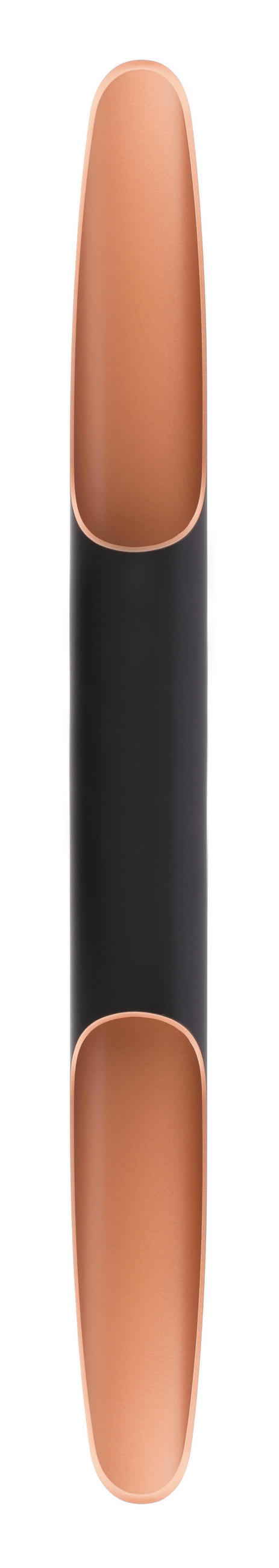 LED VÄGGLAMPA 80/6/7 cm   - roséguld/svart, Design, metall (80/6/7cm)
