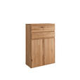 HIGHBOARD Asteiche vollmassiv Eichefarben Befestigungsmaterial, Einlegeböden, Füße  - Eichefarben, KONVENTIONELL, Holz (80/121/39cm) - Linea Natura