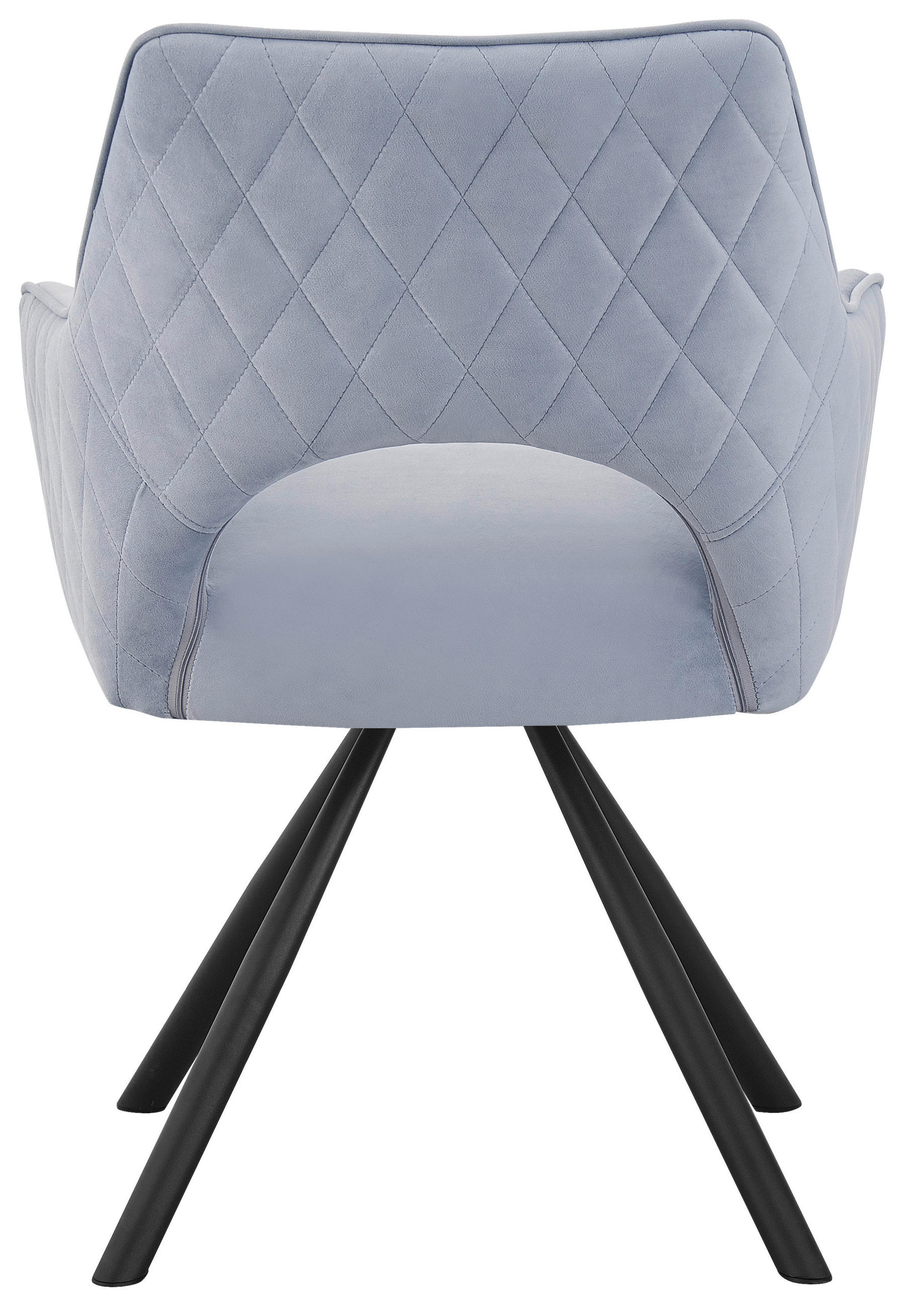 ARMLEHNSTUHL  in Eisen Webstoff  - Schwarz/Hellblau, Design, Textil/Metall (60/85/63cm) - Hom`in