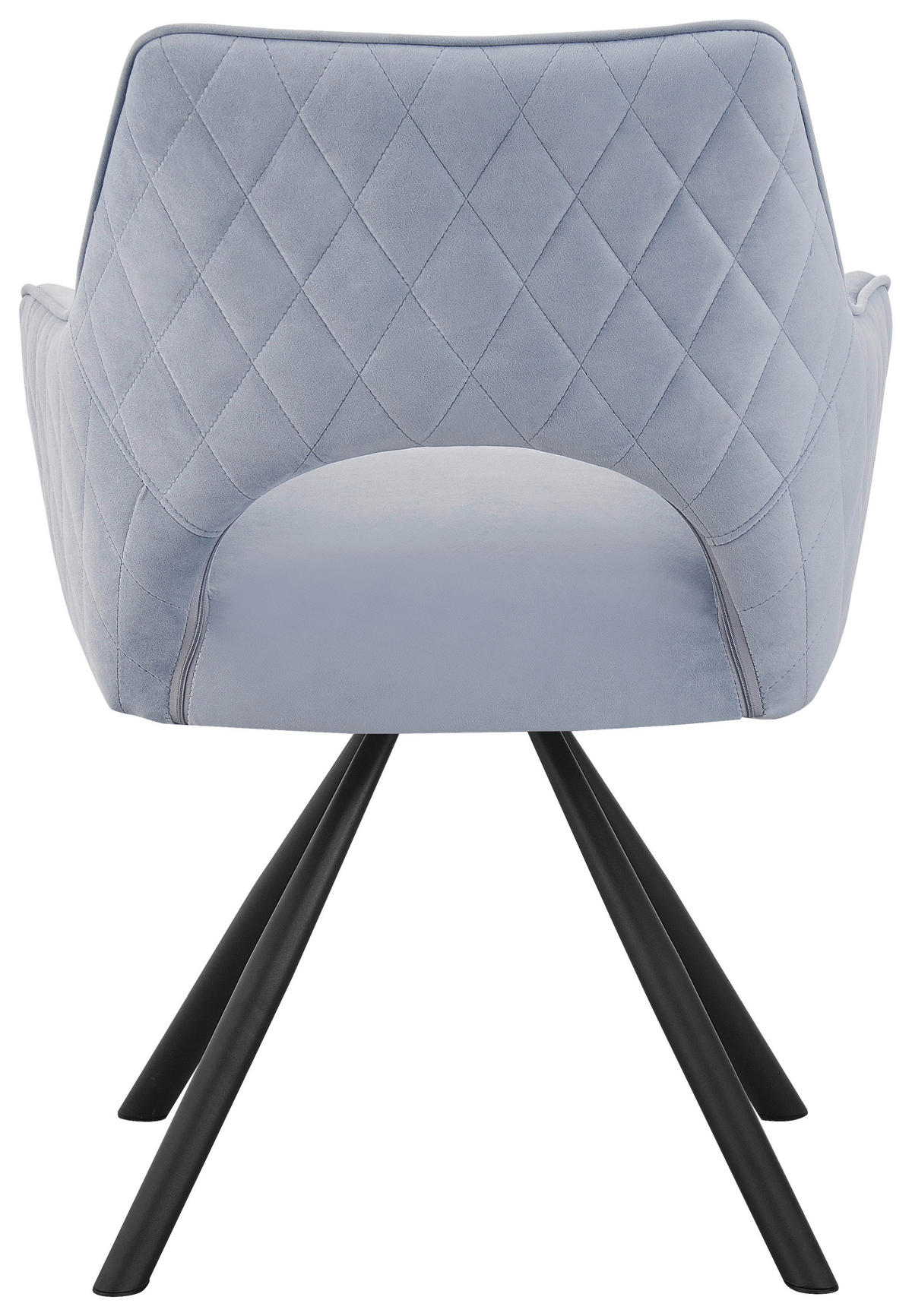 ARMLEHNSTUHL  in Eisen Webstoff  - Schwarz/Hellblau, Design, Textil/Metall (60/85/63cm) - Hom`in