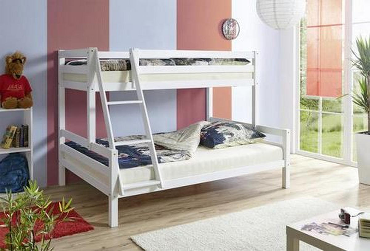 ETAGENBETT - Weiß, MODERN, Holz (140/200cm) - MID.YOU