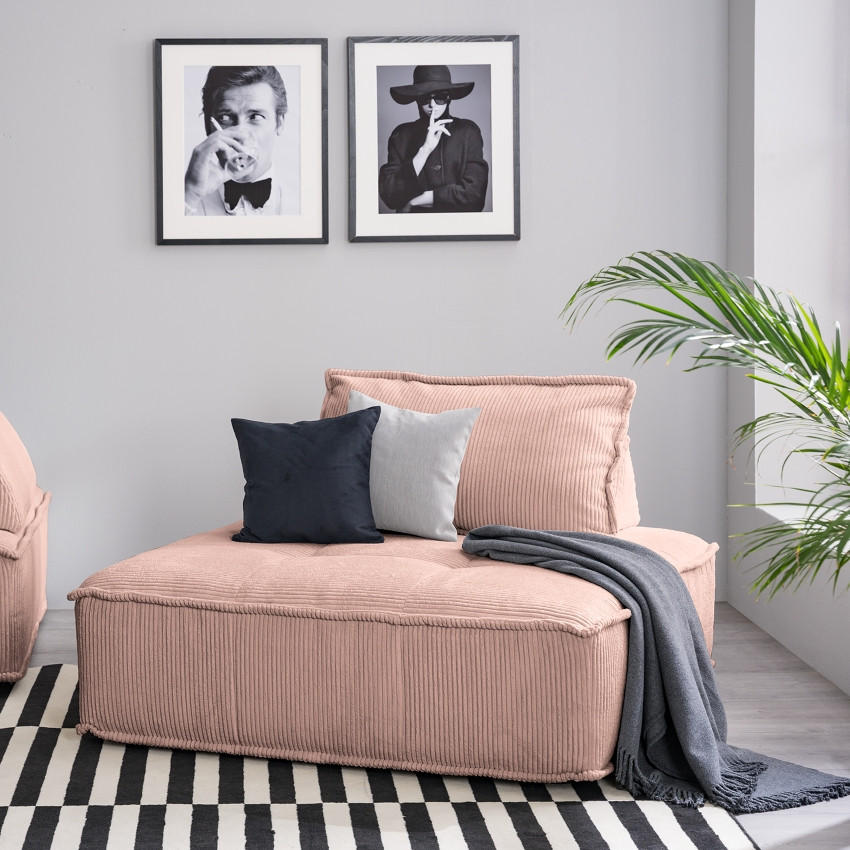 SITZKISSEN    - Weiss, Modern, Textil (128/40/128cm) - Trendmanufaktur
