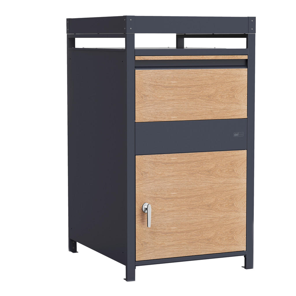 Paketbox Anthrazit, Braun L: 68 B: 80 H: 124