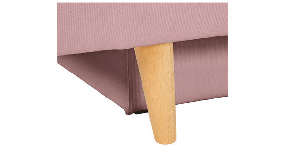 SCHLAFSOFA  in Cord, Velours Rosa  - Buchefarben/Creme, KONVENTIONELL, Holz/Textil (191/92/89cm) - Carryhome