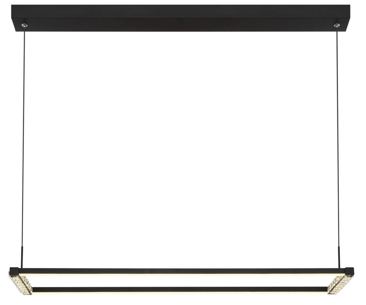 LED-HÄNGELEUCHTE 102,5/20,6/150 cm    - Klar/Weiss, Design, Kunststoff/Metall (102,5/20,6/150cm) - Globo