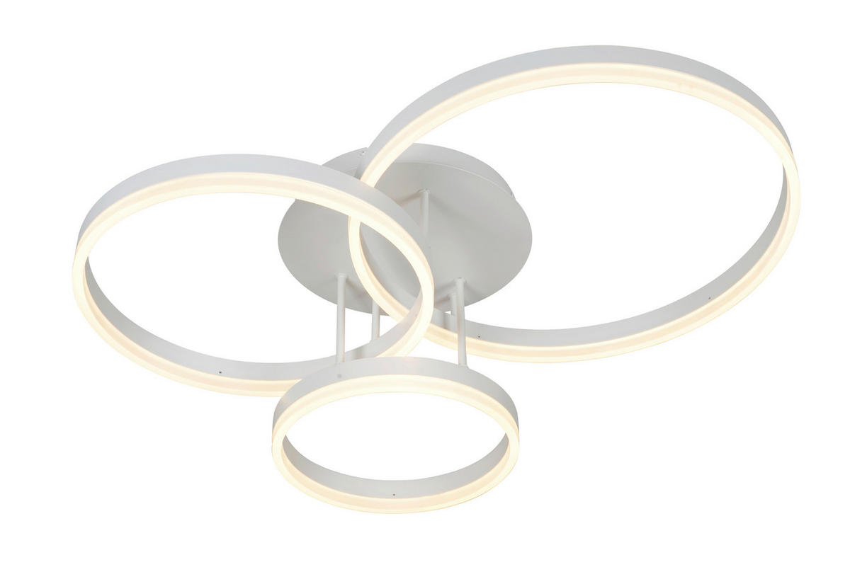 LED-DECKENLEUCHTE Ravello 75/38/22,5 cm   - Weiß, Design, Kunststoff/Metall (75/38/22,5cm)