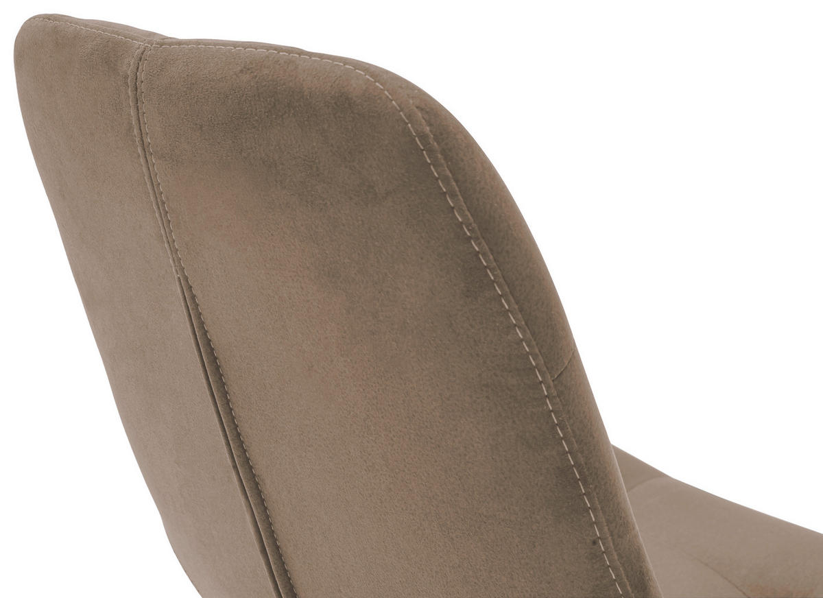 STUHL  in Flachgewebe  - Cappuccino, Konventionell, Holz/Textil (56/84/63cm) - Carryhome